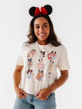Load image into Gallery viewer, PRINCESSES CROPPED | CREAM ADULT TEE