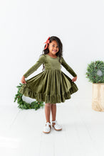 Load image into Gallery viewer, Sage | Velvet Bow Back Dress