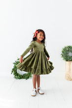 Load image into Gallery viewer, Sage | Velvet Bow Back Dress
