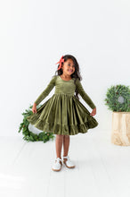 Load image into Gallery viewer, Sage | Velvet Bow Back Dress