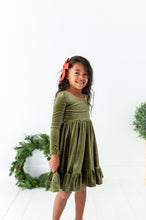 Load image into Gallery viewer, Sage | Velvet Bow Back Dress