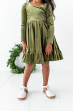 Load image into Gallery viewer, Sage | Velvet Bow Back Dress
