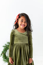 Load image into Gallery viewer, Sage | Velvet Bow Back Dress