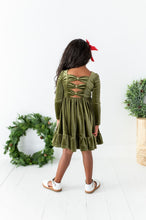 Load image into Gallery viewer, Sage | Velvet Bow Back Dress