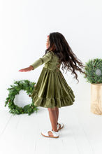 Load image into Gallery viewer, Sage | Velvet Bow Back Dress