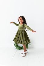 Load image into Gallery viewer, Sage | Velvet Bow Back Dress