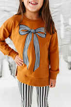 Load image into Gallery viewer, Striped Bow | SIDE-SPLIT SWEATSHIRT