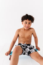 Load image into Gallery viewer, Black Check Characters | BOARDSHORTS