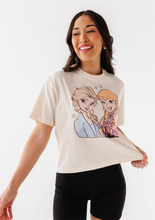 Load image into Gallery viewer, ICE SISTERS CROPPED | CREAM ADULT TEE