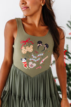 Load image into Gallery viewer, Holiday Snacks | (ADULT) Mesh GREEN DRESS
