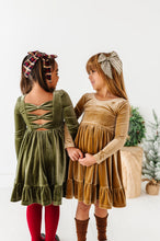 Load image into Gallery viewer, Sage | Velvet Bow Back Dress