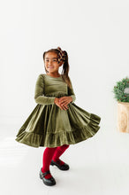 Load image into Gallery viewer, Sage | Velvet Bow Back Dress