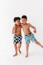 Load image into Gallery viewer, Black Check Characters | BOARDSHORTS