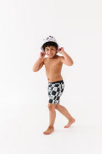 Load image into Gallery viewer, Black Check Characters | BOARDSHORTS