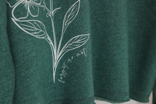 Load image into Gallery viewer, Forget Me Not | GREEN CROPPED HOODIE