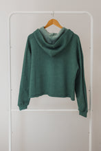 Load image into Gallery viewer, Forget Me Not | GREEN CROPPED HOODIE