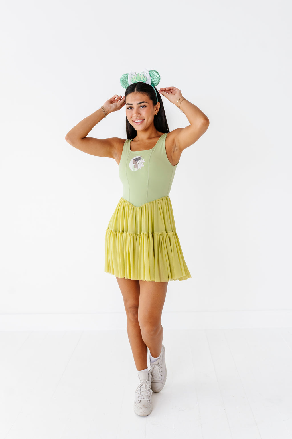 Tiana (ADULT) | Pistachio Mesh DRESS