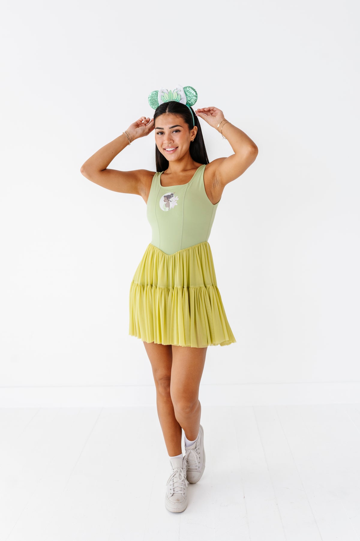 Tiana (ADULT) | Pistachio Mesh DRESS