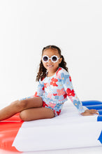 Load image into Gallery viewer, Freedom Floral | 1/4th Rashguard TWO-PIECE