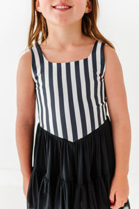 Midnight Stripes | (KIDS) Mesh DRESS
