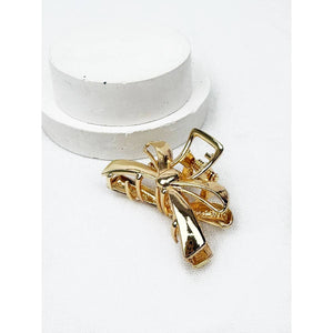 Gold Bow Hair Claw Clip