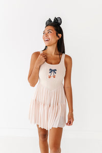 Pumpkin Bow TAN | (ADULT) Mesh DRESS