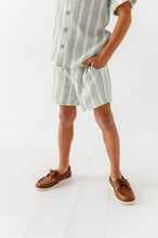 Load image into Gallery viewer, Mint Bay Stripes | BOYS LINEN SET