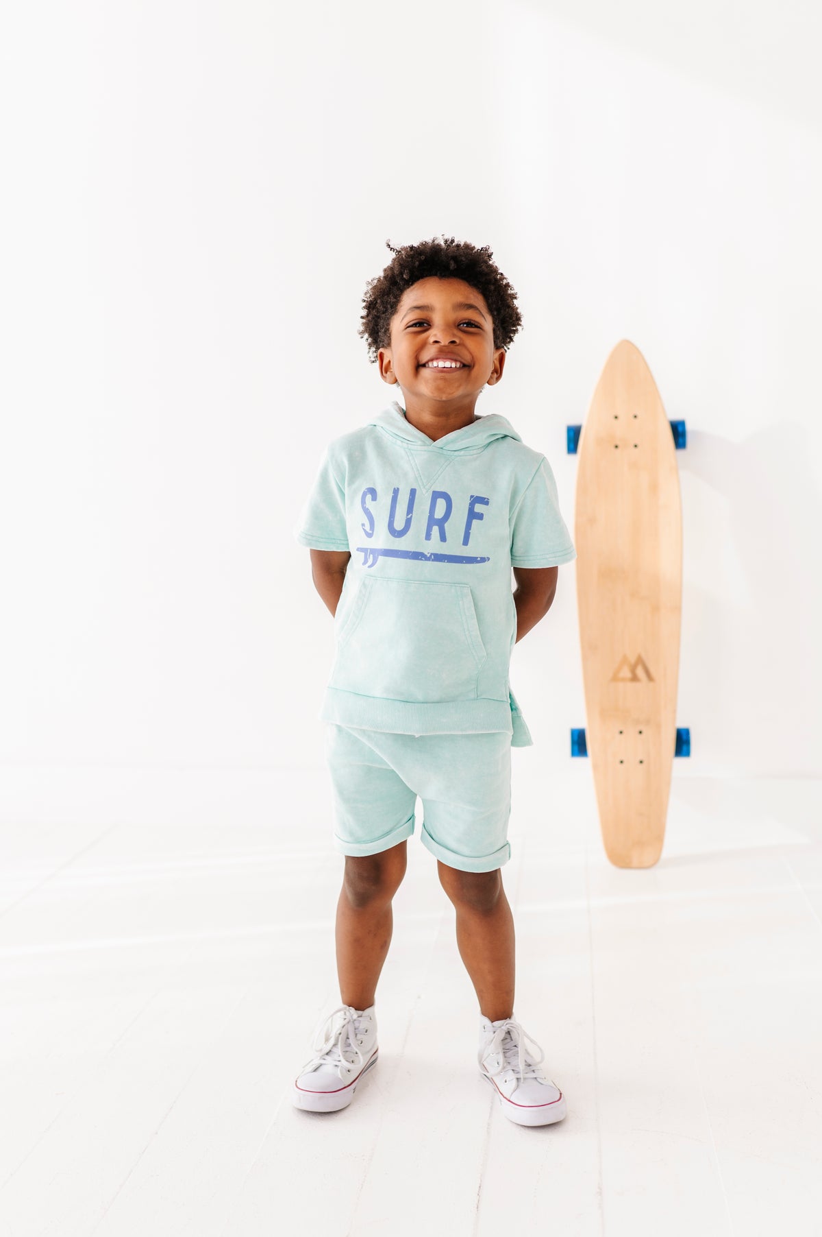 Surf | Mint Hooded Tee (French Terry)