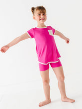 Load image into Gallery viewer, Pink Punch | Mini Dress + Biker Shorts RIB Set