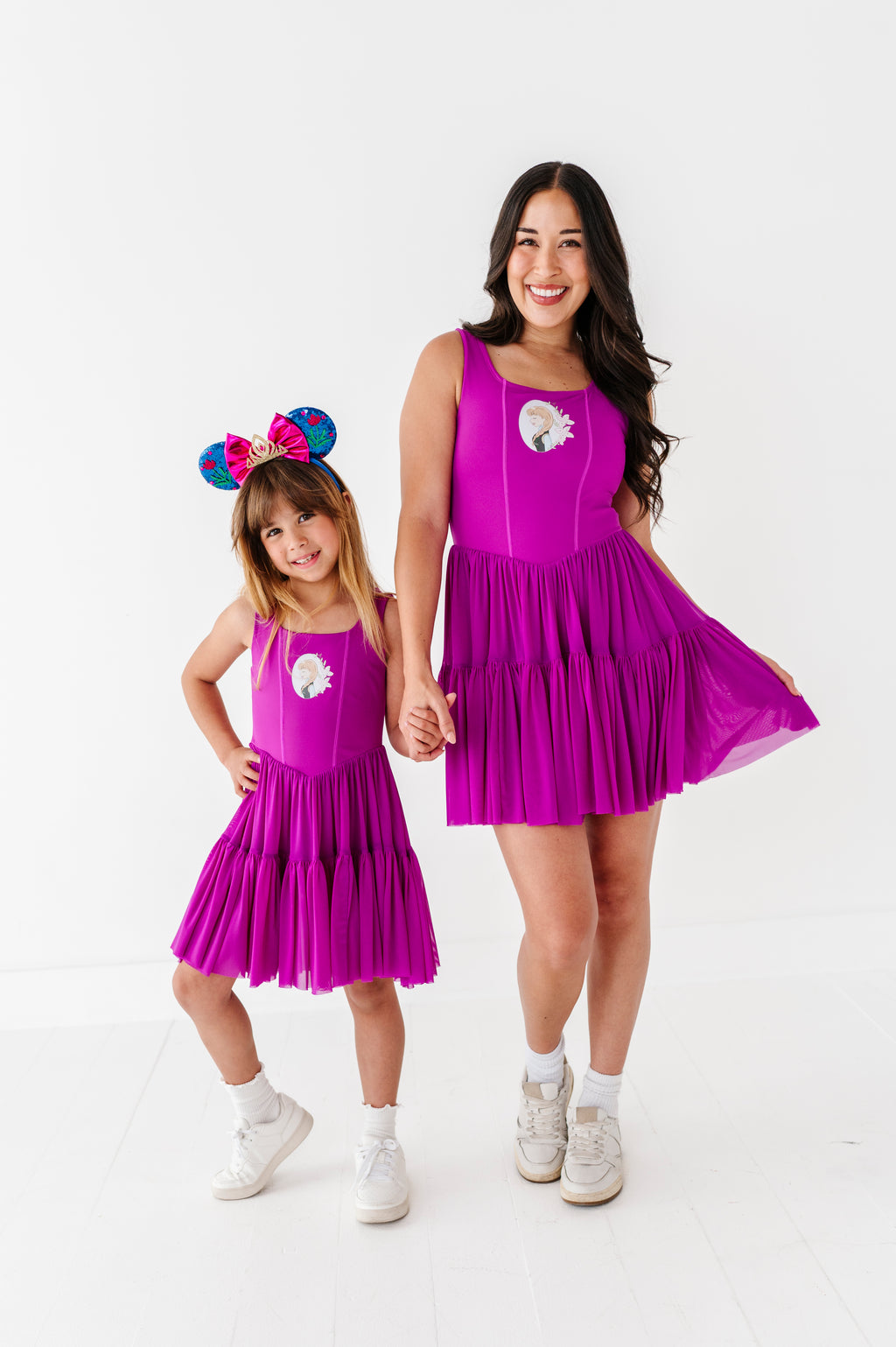 Ana (ADULT) | Raspberry Mesh DRESS