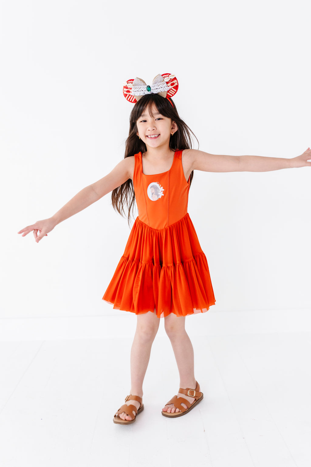 Moana (KIDS) | Burnt Orange Mesh DRESS