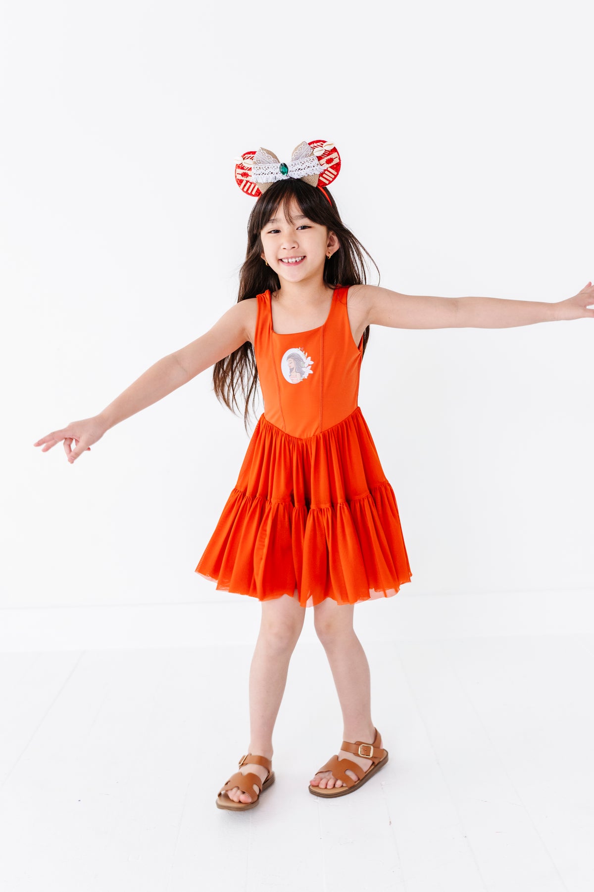 Moana (KIDS) | Burnt Orange Mesh DRESS
