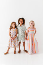 Load image into Gallery viewer, Sorbet Stripe | LINEN ROMPER