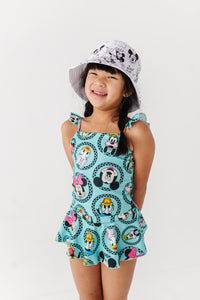 Retro Character Circles | 2-PIECE Skirted Swim