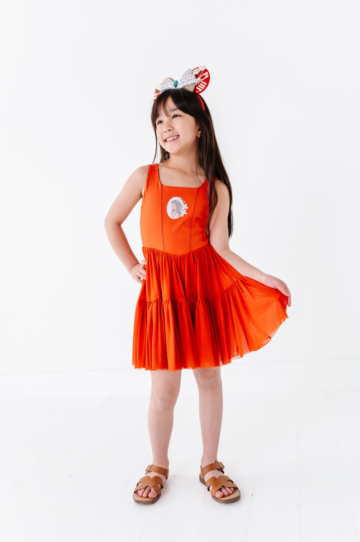Moana (KIDS) | Burnt Orange Mesh DRESS