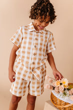 Load image into Gallery viewer, Honey Gingham | BOYS LINEN SET