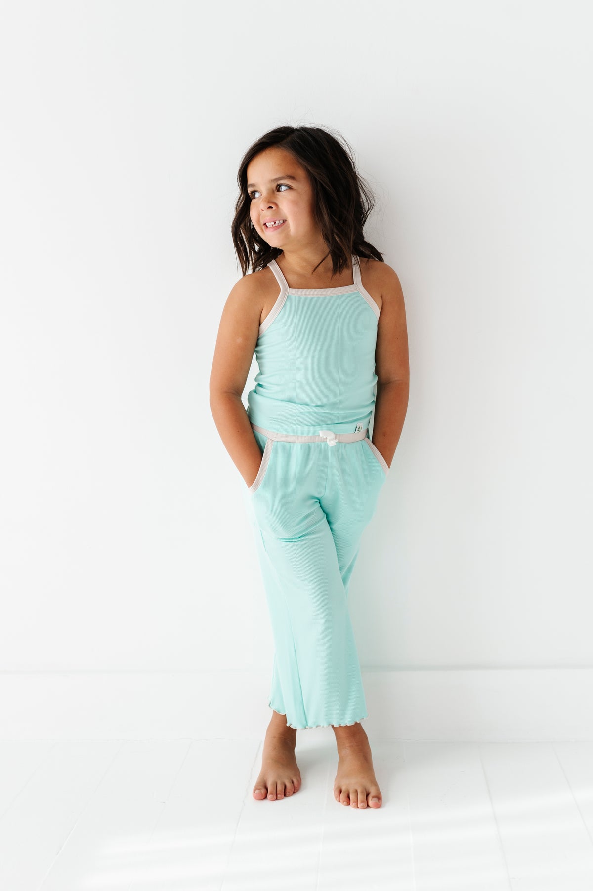 Ocean | Tank + Wide Leg RIB Set