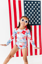 Load image into Gallery viewer, Freedom Floral | 1/4th Rashguard TWO-PIECE