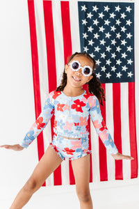 Freedom Floral | 1/4th Rashguard TWO-PIECE