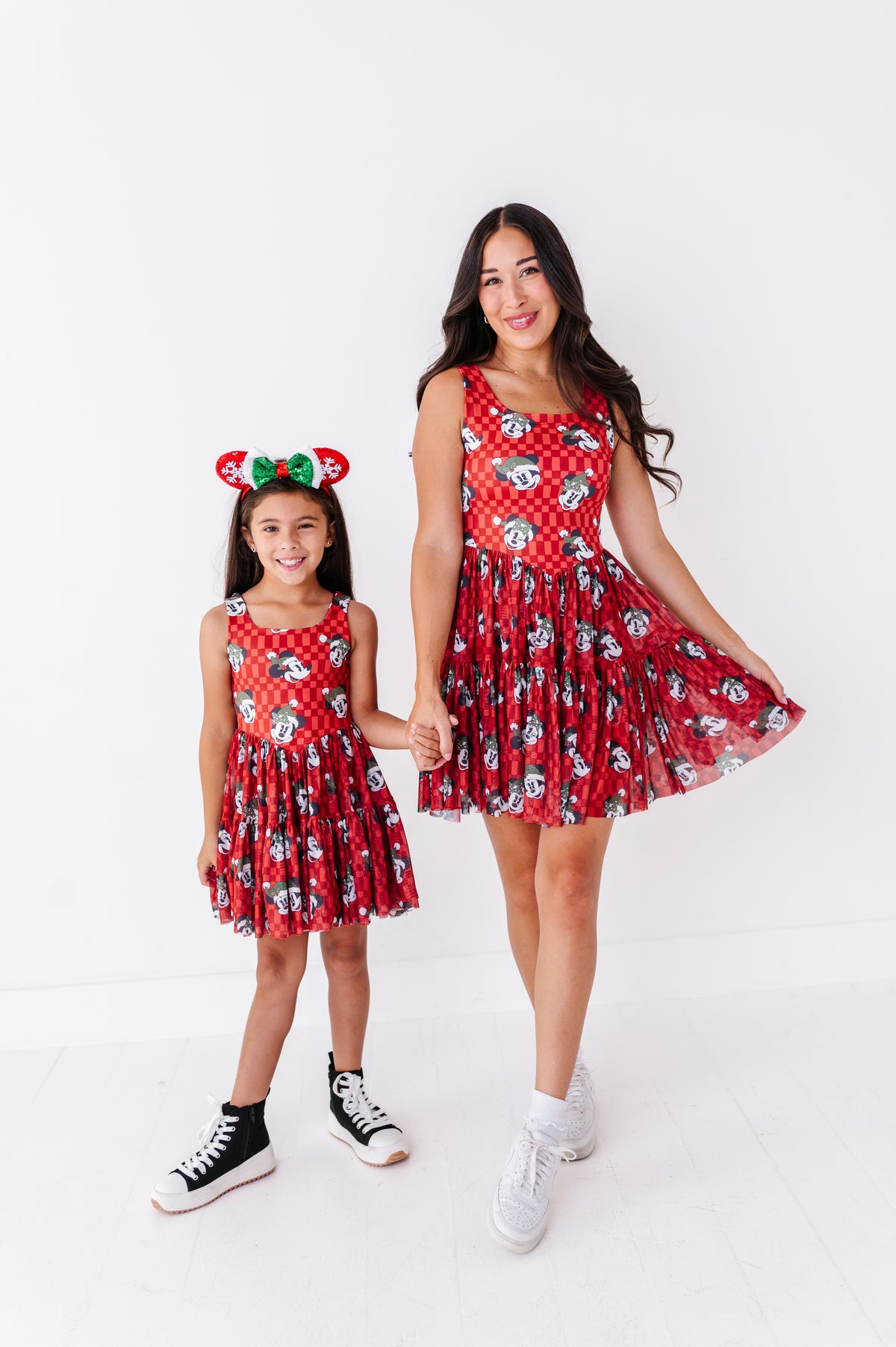 Minnie's Holly Check | KIDS Mesh Dress