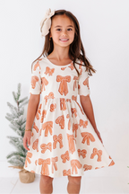 Gingerbread Bow | Scoop Back Dress