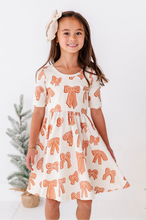 Load image into Gallery viewer, Gingerbread Bow | Scoop Back Dress