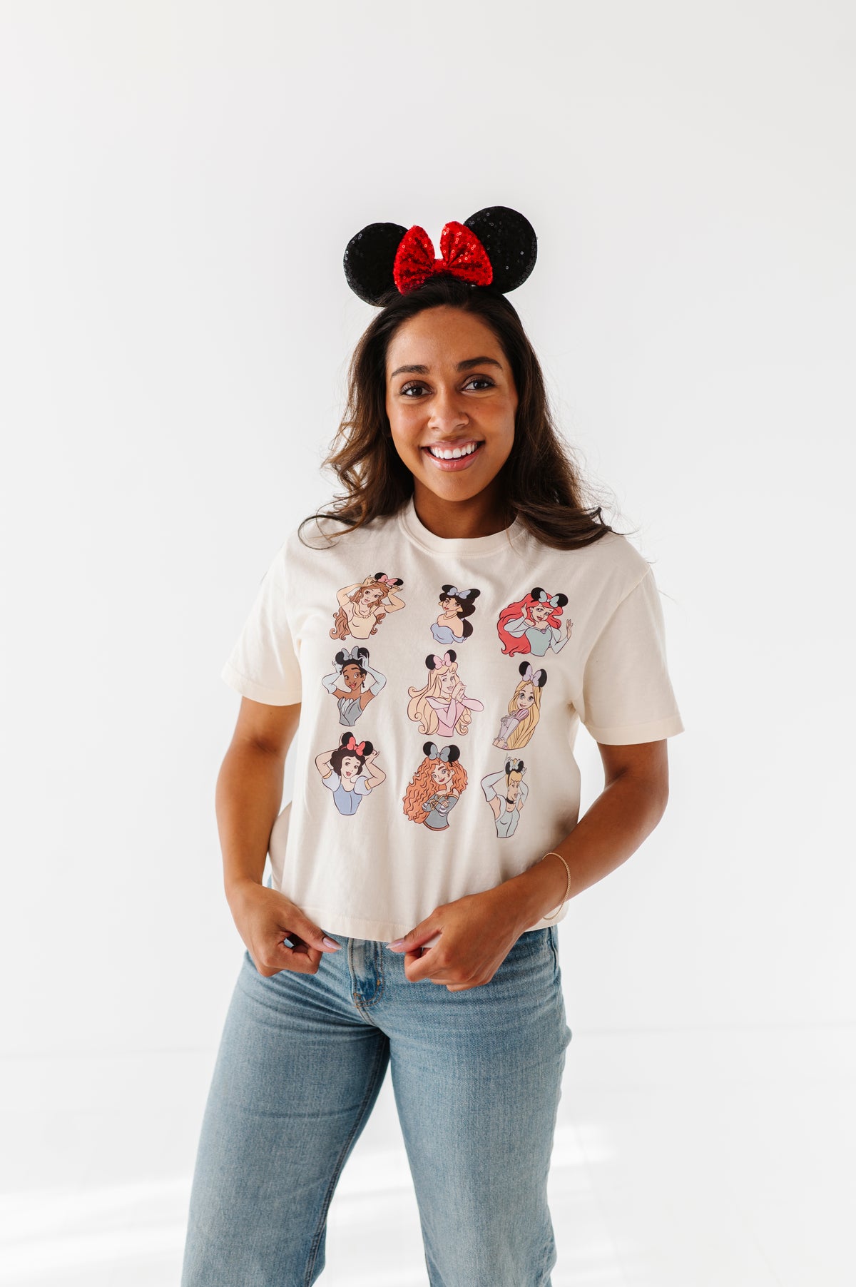 PRINCESSES CROPPED | CREAM ADULT TEE