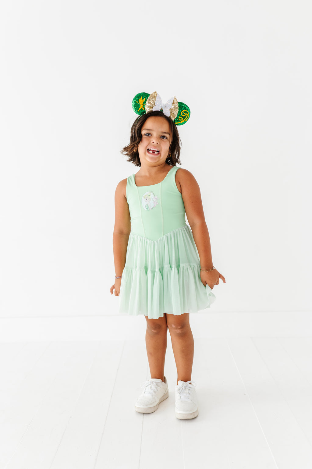 Tink (KIDS) | Lime Mesh DRESS