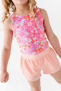 Neon Floral | Twisty Back Tank