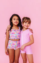Load image into Gallery viewer, Bubblegum Wave Check | SURF SUIT ONE-PIECE