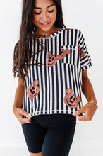 Load image into Gallery viewer, Striped Mickey Pumpkin | ADULT Boxy Crop