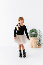 Load image into Gallery viewer, Black Velvet | Bow Back Long Sleeve Top