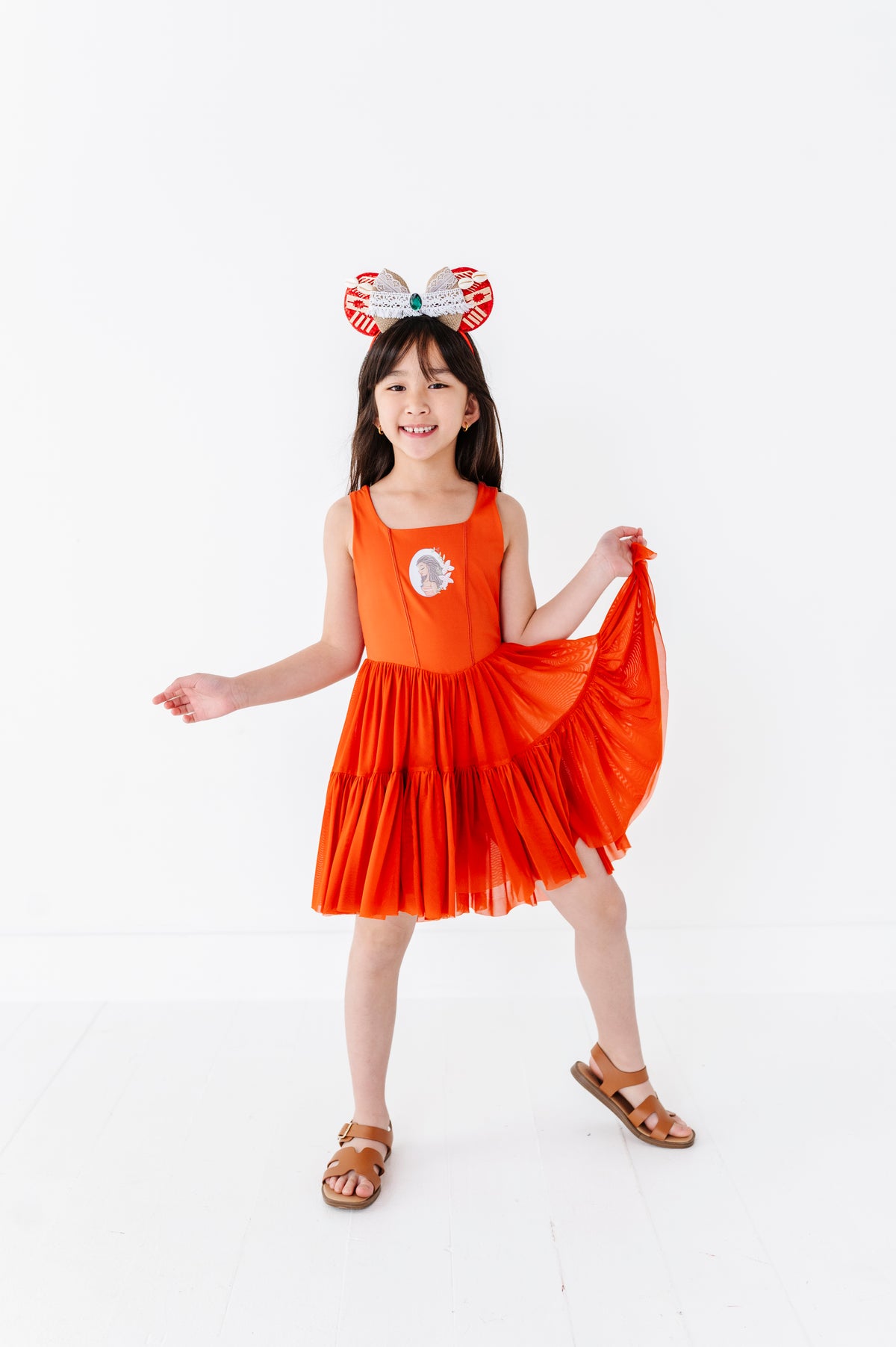 Moana (KIDS) | Burnt Orange Mesh DRESS