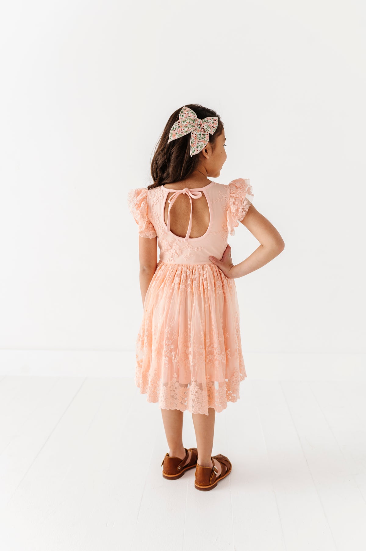 Petal Peach | LACE DRESS